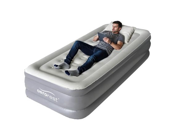 AeroRest Supreme Plush XL luchtbed 1-persoons | 210 cm lengte | Met ingebouwde elektrische pomp
